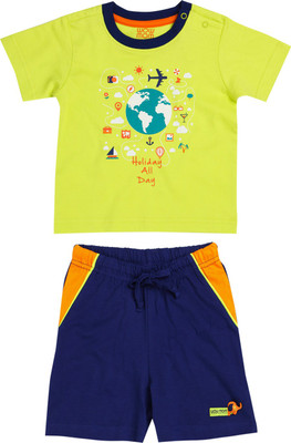 Wow Mom Boys Casual T-shirt(Light Green, B green