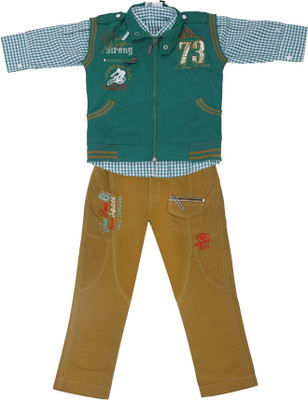 

Sydney Boys Casual Shirt Trouser, Jacket(Green