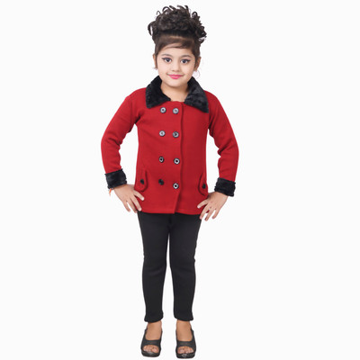 

Ahhaaaa Girls Cardigan Jegging(Red