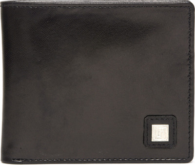 

U+N Men Black Genuine Leather Wallet(3 Card Slots)