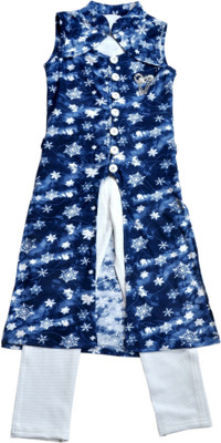 

Hey Baby Girls Party(Festive) Top Jegging(Blue