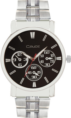 

Crude rg77 Bond's Collection black dial white case chain quartz wrist watch for men every occasion perfect watch for men Watch - For Men