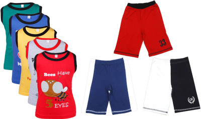 

Gkidz Boys Casual Vest Shorts(Multicolor