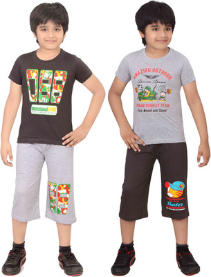 

Dongli Kids Nightwear Boys Printed Cotton(Multicolor), Dgrey & wmelange & dgrey & wmelange