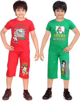 

Dongli Kids Nightwear Boys Cotton(Red, Red green red green