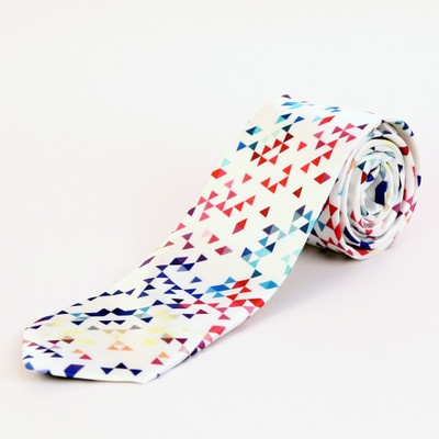 

Blacksmith Geometric Iciles Design Geometric Print Men's Tie, Multicolor