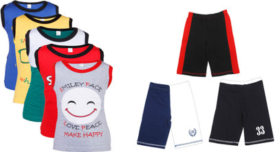 

Gkidz Boys Casual Vest Shorts(Multicolor