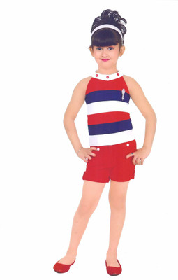 

Hey Baby Girls Party(Festive) Top Pant(Red