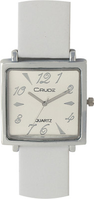 

Crude rg93 Bond collection all white dial white strap square watch for boy Watch - For Men