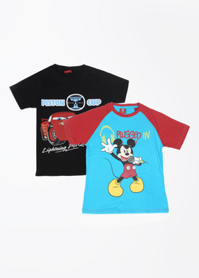 

Disney Boys Casual T-shirt(White, T.blue/black