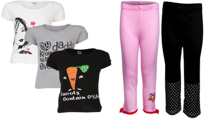 Gkidz Girls Casual T-shirt, Multicolor