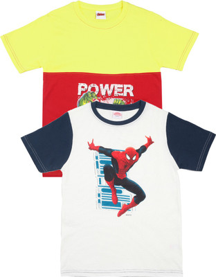 

Marvel Boys Casual T-shirt(White, Off-white/yellow_red
