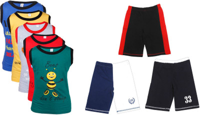 

Gkidz Boys Casual Vest Shorts(Multicolor