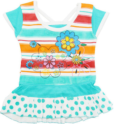 

SVS Girls Casual T-shirt(Dark Green, Mint