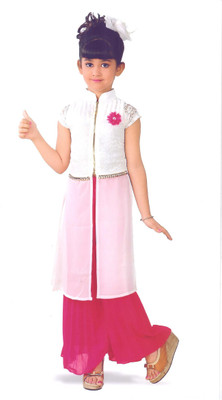 

Hey Baby Girls Party(Festive) Top(Pink