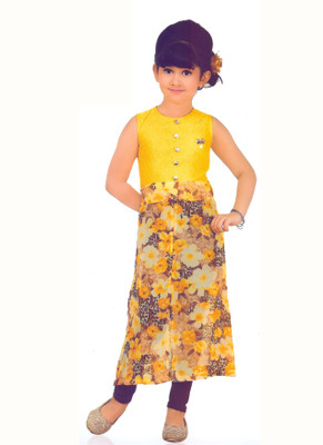 

Hey Baby Girls Casual Top Capri(Yellow