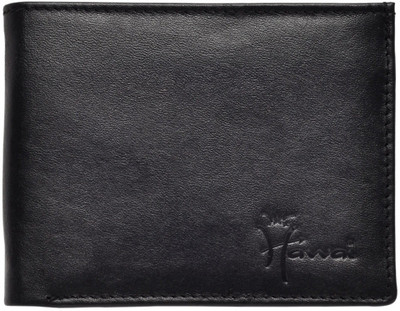 

Hawai Men Casual, Formal Black Genuine Leather Wallet(3 Card Slots), Black-01