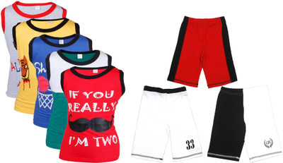 

Gkidz Boys Casual Vest Shorts(Multicolor