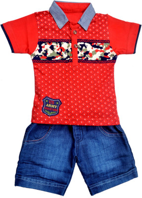 

Hey Baby Boys Casual T-shirt Pant(Red