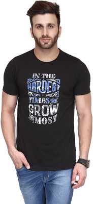 

Koolpals Printed Men Round Neck Black T-Shirt
