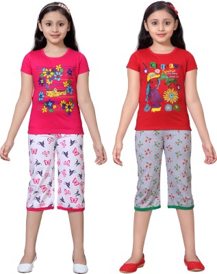 SINI MINI Girls Casual Pyjama Pyjama(Multicolor)