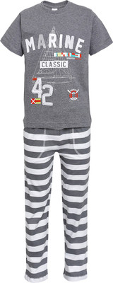 

FS Mini Klub Kids Nightwear Boys Cotton(Grey