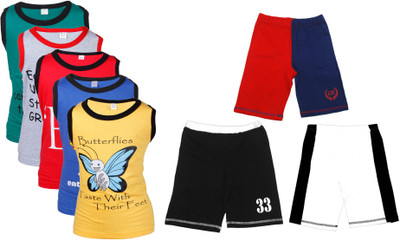 

Gkidz Boys Casual Vest Shorts(Multicolor