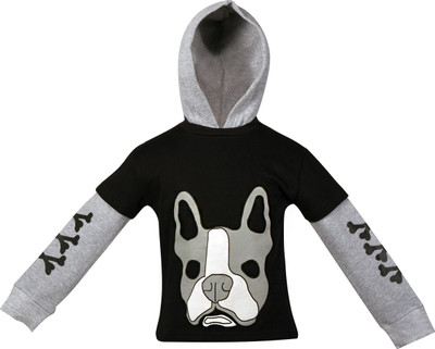 

Gkidz Full Sleeve Printed Boys Sweatshirt, Black