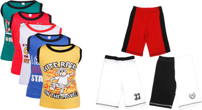 

Gkidz Boys Casual Vest Shorts(Multicolor
