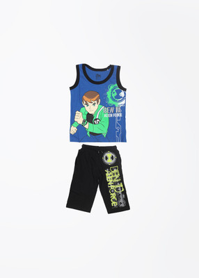 

Ben 10 Boys Casual T-shirt(Black, Royal/black