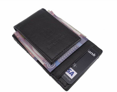 

Swiss Military Men Black Genuine Leather Money Clip(5 Card Slots)
