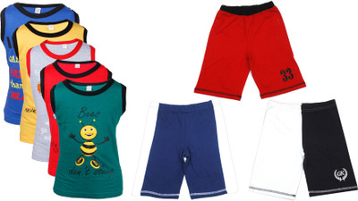 

Gkidz Boys Casual Vest Shorts(Multicolor
