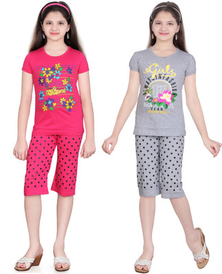

Sini Mini Girls Casual(Multicolor, Wmelange & rpink & wmelange & rpink