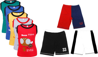 

Gkidz Boys Casual Vest Shorts(Multicolor
