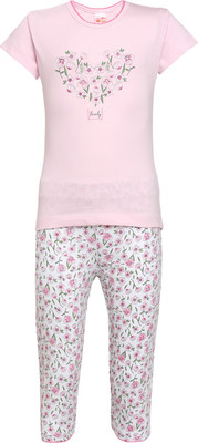 

FS Mini Klub Kids Nightwear Girls Cotton(Pink