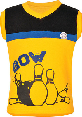 

Gkidz Sleeveless Printed Boys Sweatshirt, Yellow