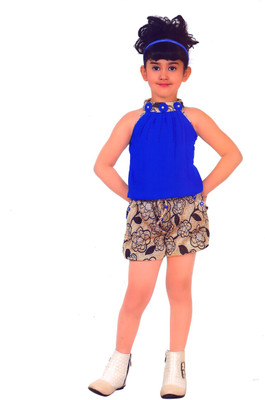 

Hey Baby Girls Party(Festive) Top Pant(Blue