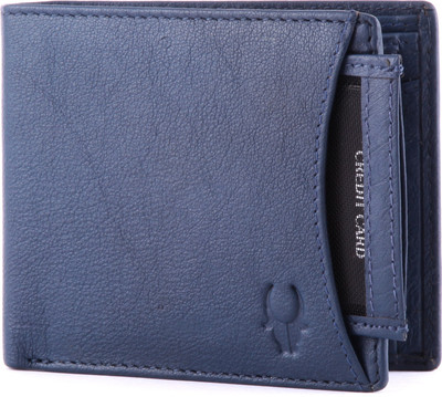 

WildHorn Men Formal Blue Genuine Leather Wallet(4 Card Slots)