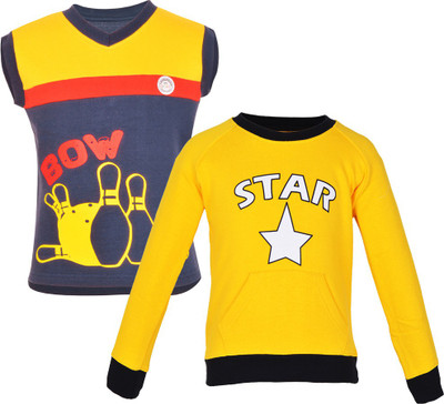 

Gkidz Boys Casual T-shirt(Multicolor, Yellow