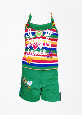 

Hey Baby Girls Casual Top Panty(Multicolor