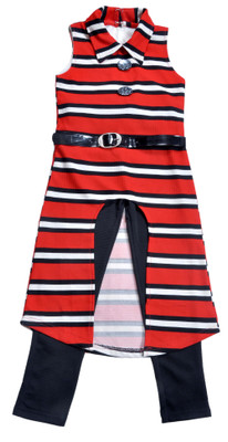 

Hey Baby Girls Party(Festive) Top Jegging(Red