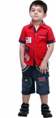

Bad Boys Boys Casual Shirt Shorts(Red)