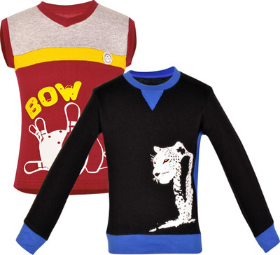 

Gkidz Boys Casual T-shirt(Black