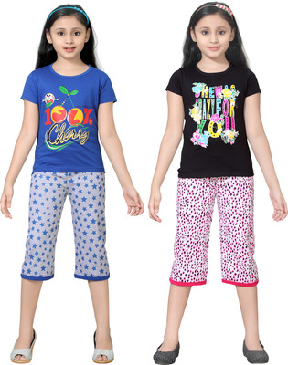 

Sini Mini Girls Casual(Multicolor, Combo color