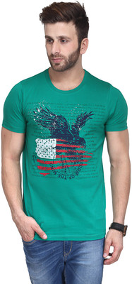 

Koolpals Printed Men Round Neck Green T-Shirt