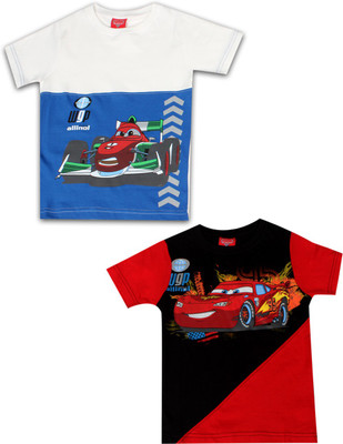 

Disney Cars Boys Casual T-shirt(White, Black//off-white/r.blue