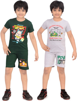 

Dongli Kids Nightwear Boys Cotton(Green, Mgreen & wmelange & mgreen