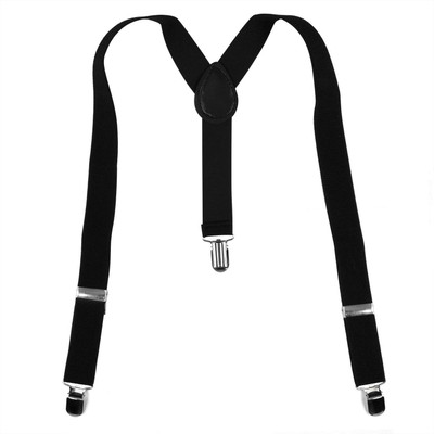 Fashion Circuit Y Back Suspenders for Men Black