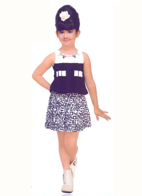 

Hey Baby Girls Casual Top Skirt(Black