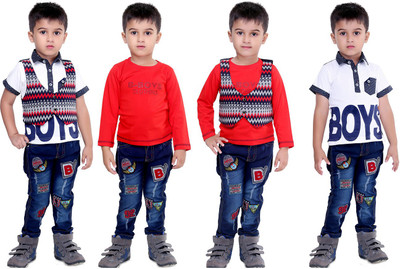 

Bad Boys Boys Casual T-shirt Jeans(Red)